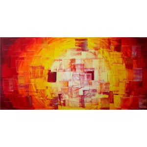 Quadro dipinto a mano: Red light 332 Quadro dipinto a mano: Red light 332